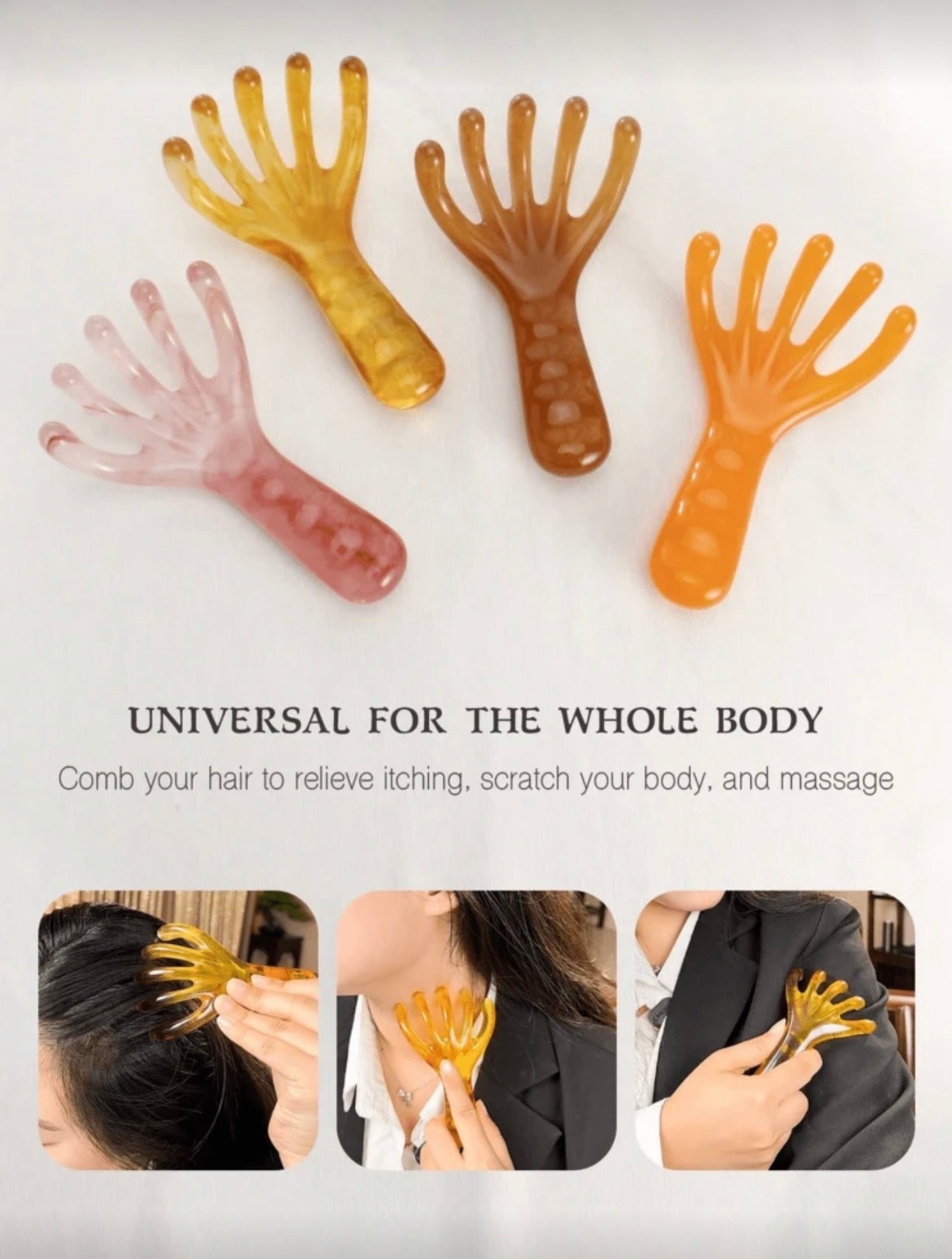 Imitation Finger Scalp Massage Comb